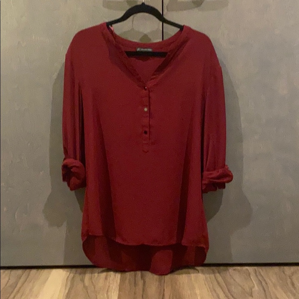 burgundy blouse